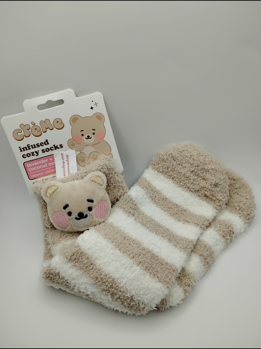 The Crème Shop Infused Cozy Socks (Lavender & Coconut Essence)